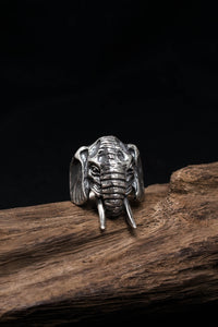 Elephant Head Retro 925 Sterling Silver Ring