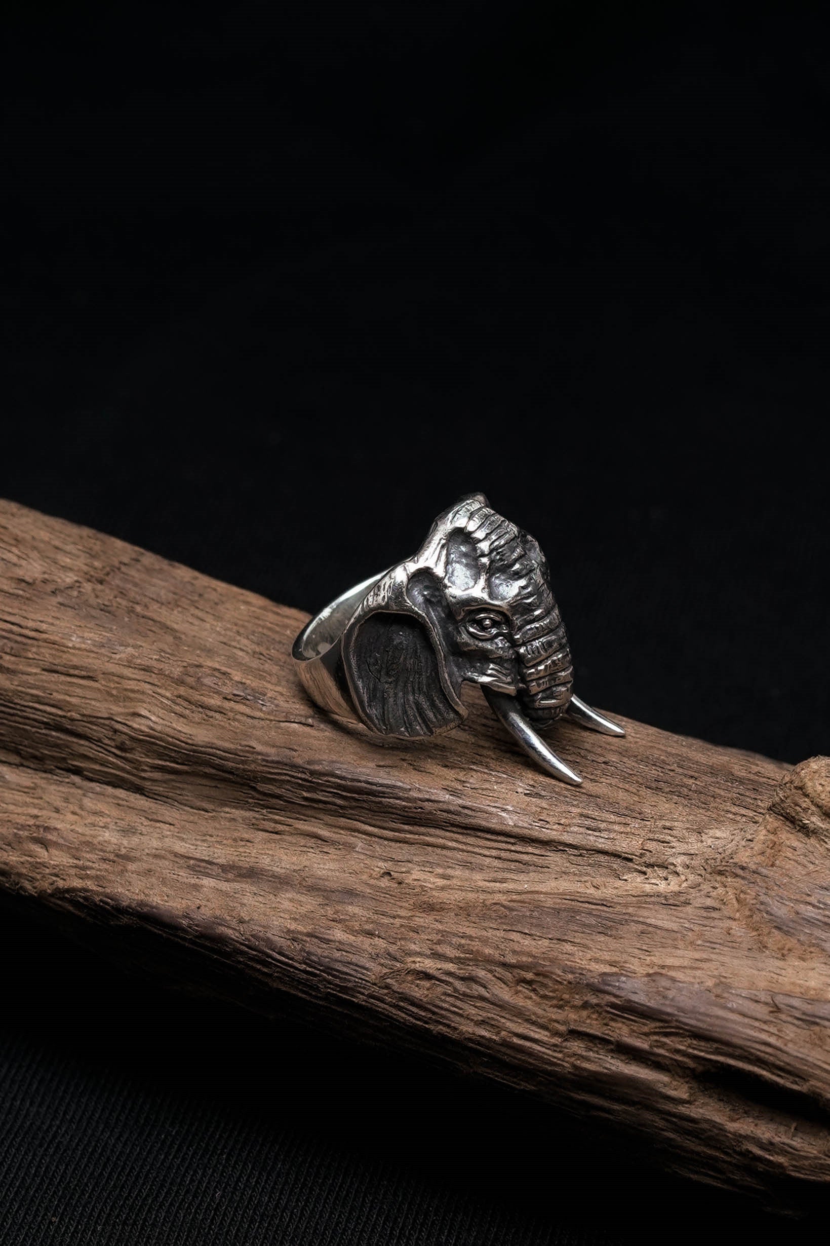Elephant Head Retro 925 Sterling Silver Ring