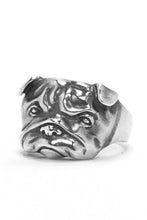 Load image into Gallery viewer, Pit Bull Dog Pug Head Animal Face Ring Retro 925 Sterling Silver
