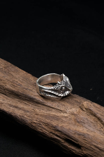Snake Head Retro 925 Sterling Silver Ring