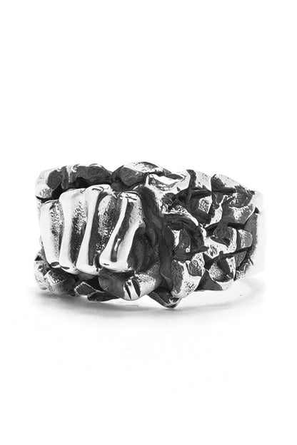 Retro 925 Sterling Silver Fist Ring