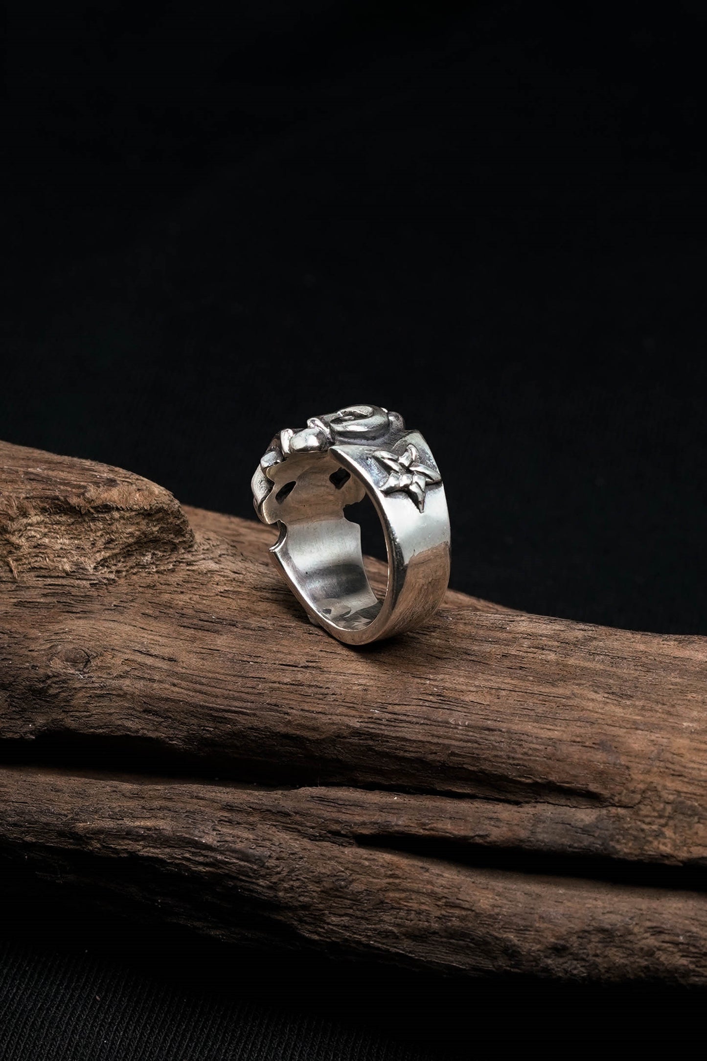 Gothic Iron Cross Vintage Sterling Silver Men Ring