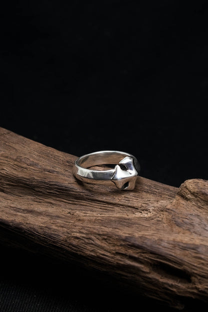 Retro 925 Sterling Silver Small Cross Ring