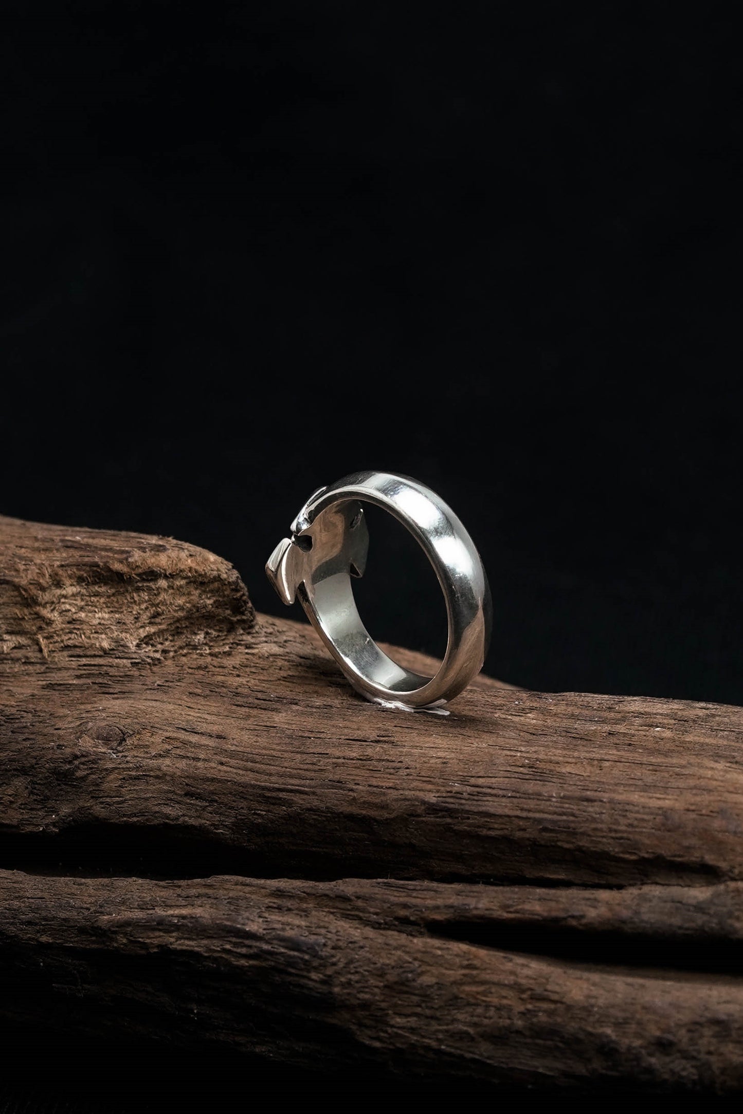 Retro 925 Sterling Silver Small Cross Ring