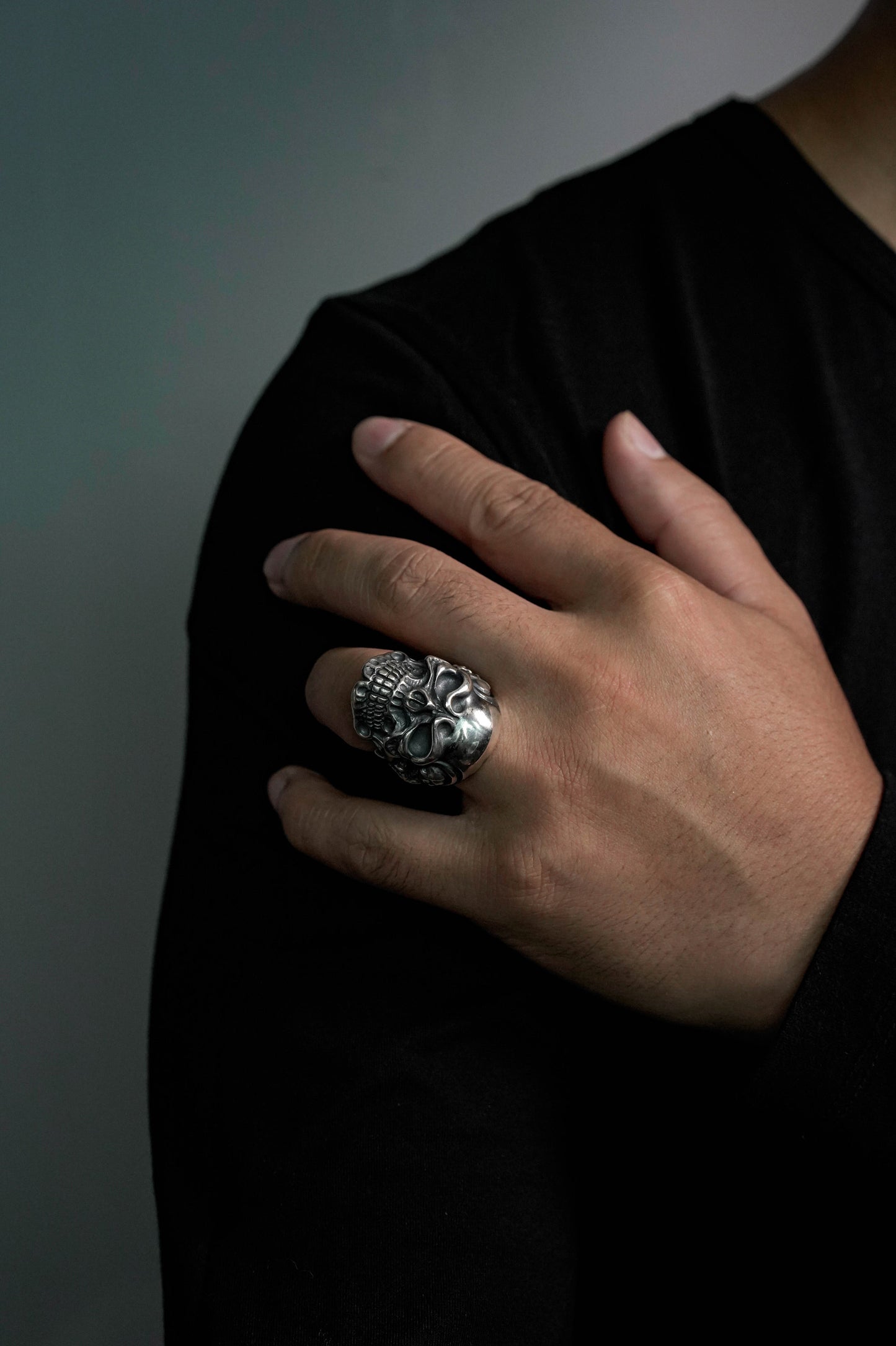 Retro 925 Sterling Silver Skull Ring