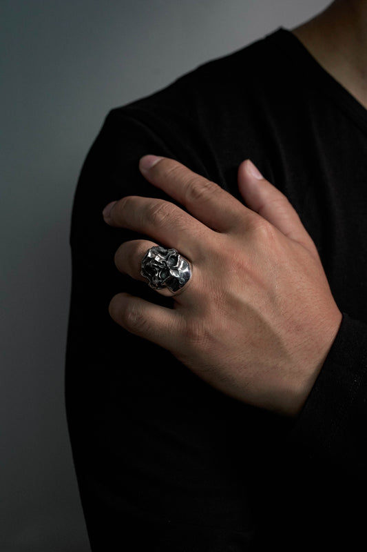 Retro Skull Handmade Silver Vintage Ring