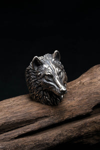 Wolf Head Retro 925 Sterling Silver Ring