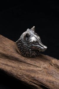 Wolf Head Retro 925 Sterling Silver Ring