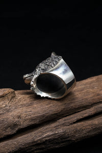 Wolf Head Retro 925 Sterling Silver Ring