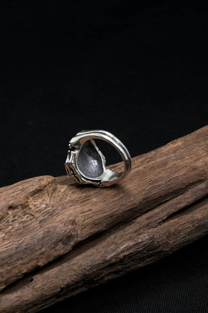 925 Sterling Silver Retro Skull Fist Ring