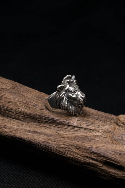 Lion Head Retro 925 Sterling Silver Ring