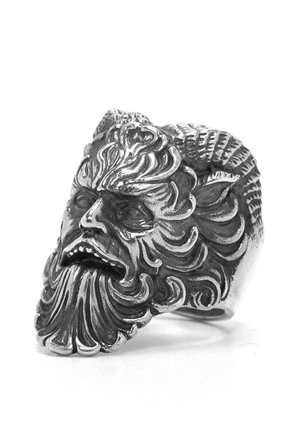 Vintage Ram Horn 925 Sterling Silver Ring