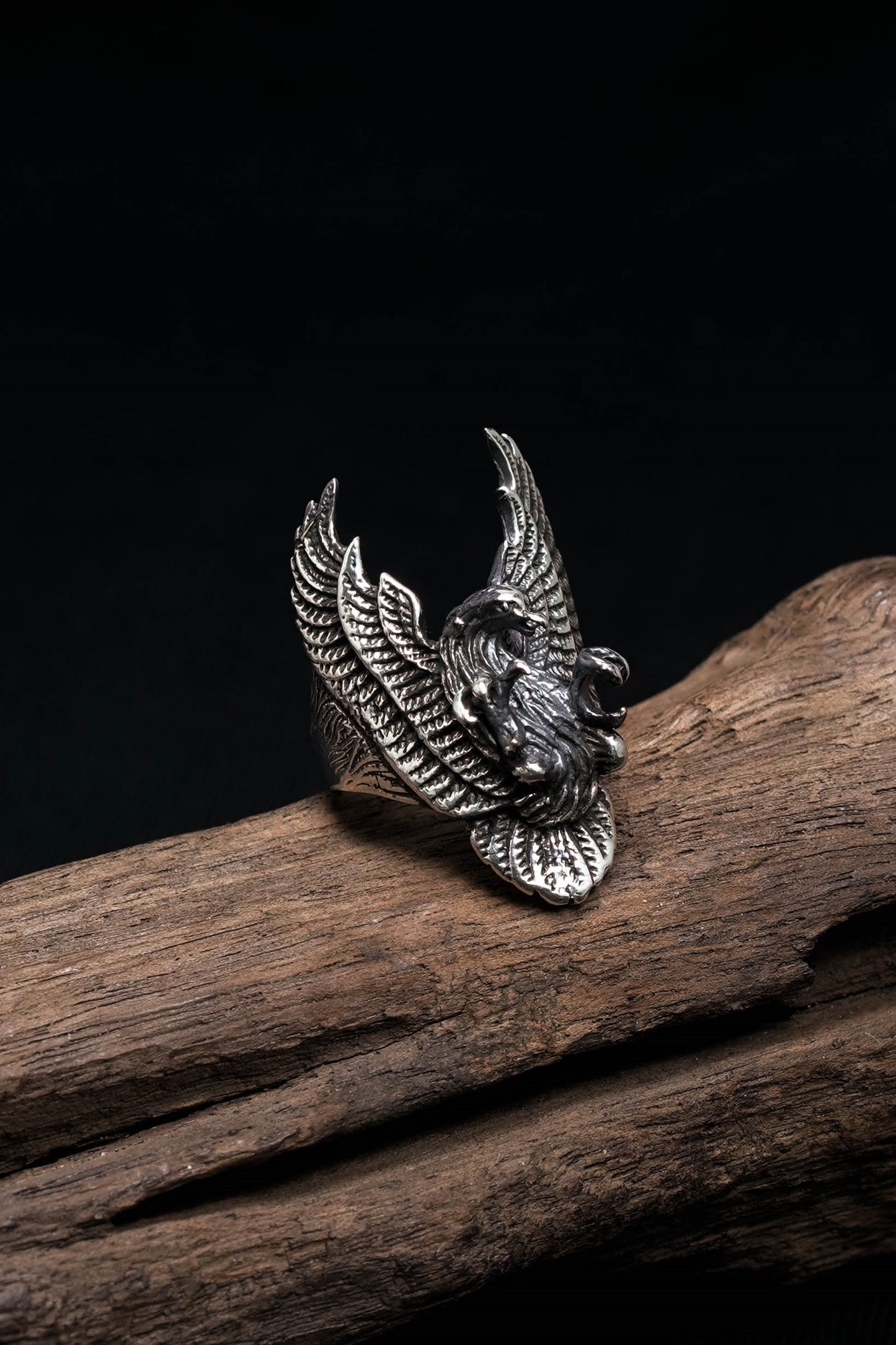 Retro Eagle Spread Wings 925 Sterling Silver Ring