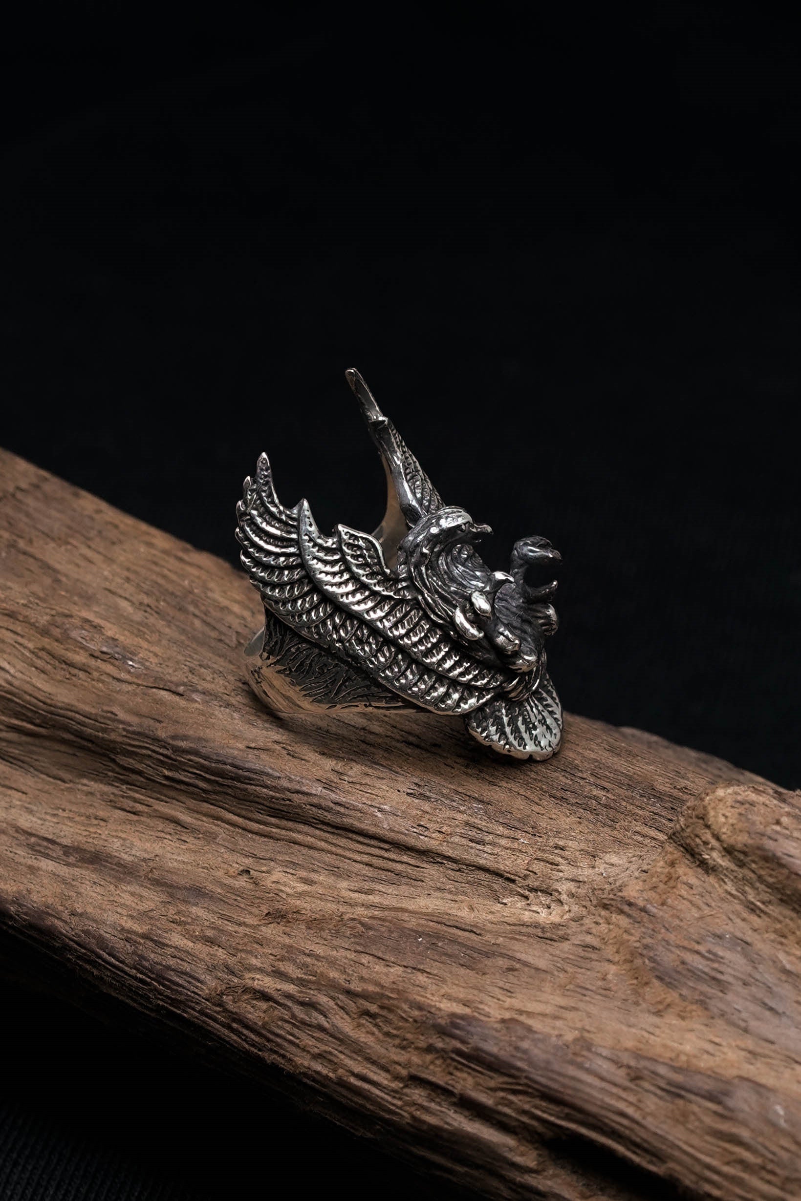 Retro Eagle Spread Wings 925 Sterling Silver Ring