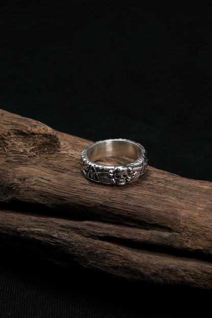 Small Skull Retro 925 Sterling Silver Ring