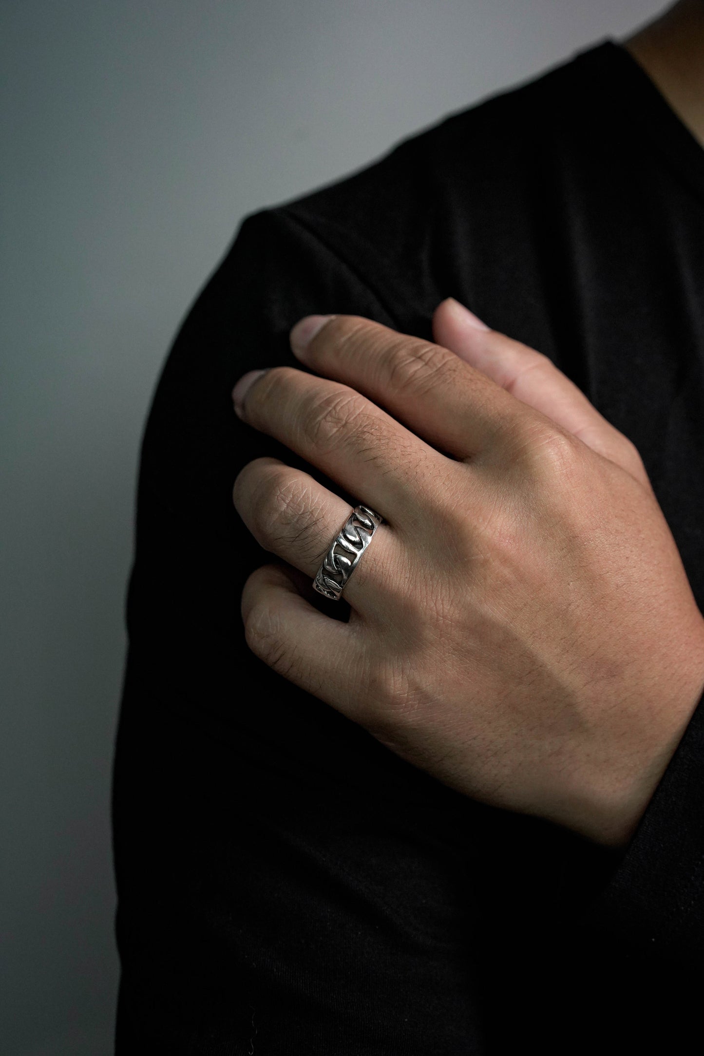 Retro 925 Sterling Silver Chain Ring