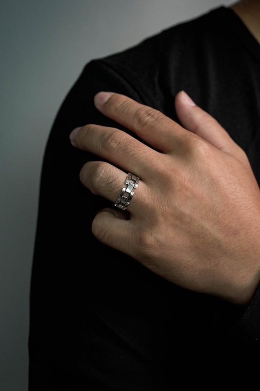 Chain Ring Retro 925 Sterling Silver