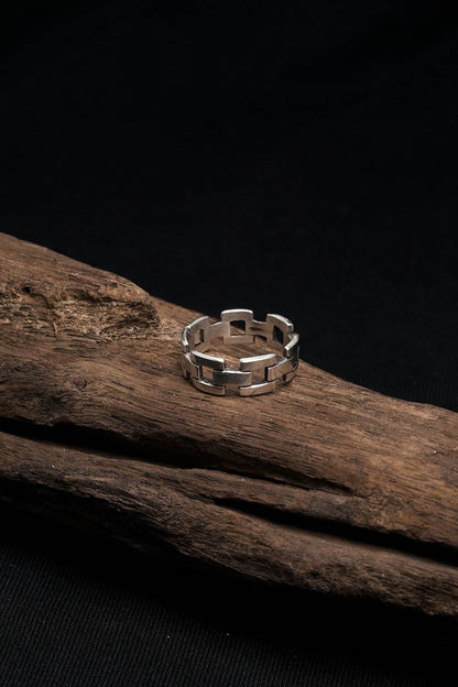 Chain Ring Retro 925 Sterling Silver