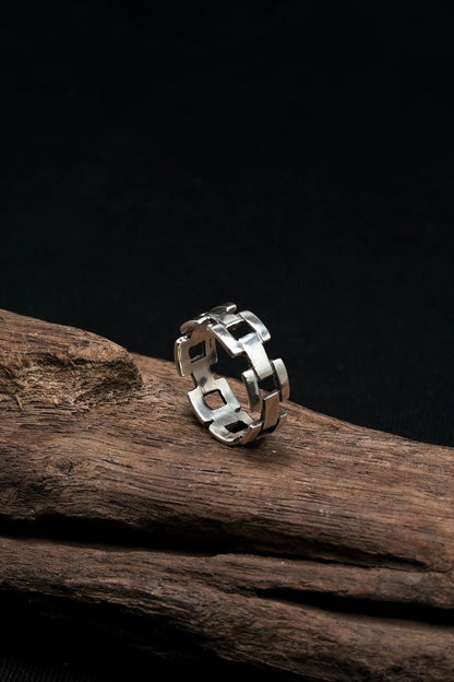 Chain Ring Retro 925 Sterling Silver