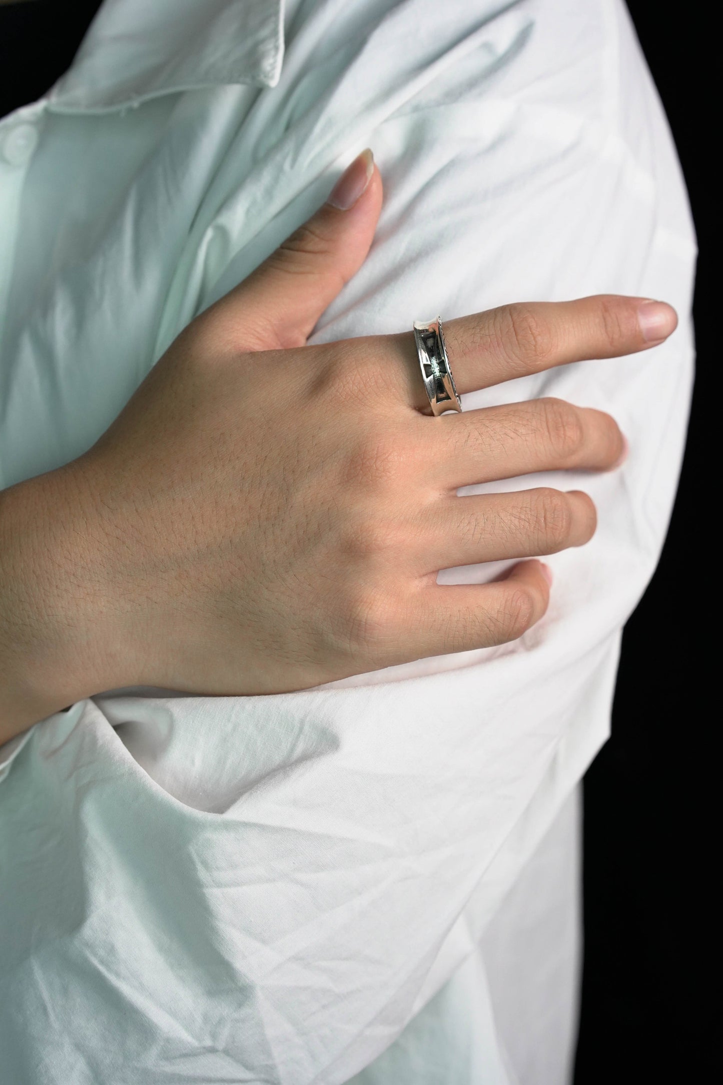 Small Cross 925 Sterling Silver Retro Ring