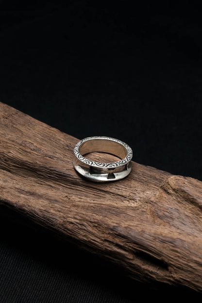 Small Cross 925 Sterling Silver Retro Ring