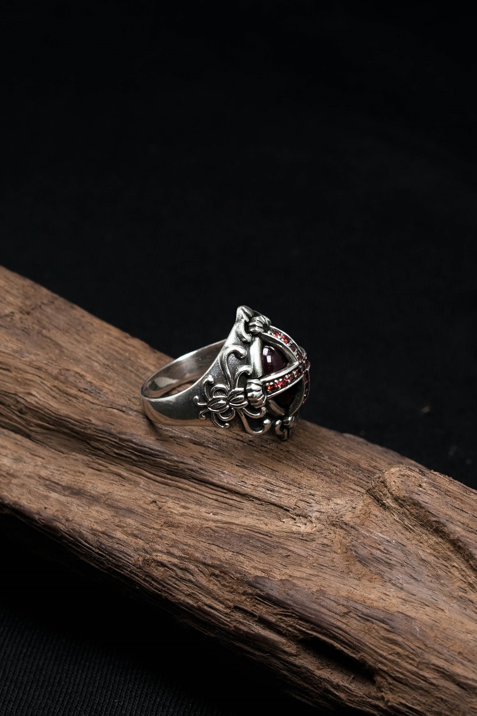 Retro Vintage Knight Cross 925 Sterling Silver Rings