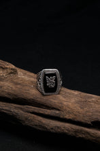 Load image into Gallery viewer, Black Onyx Eagle 925 Sterling Silver Retro Ring
