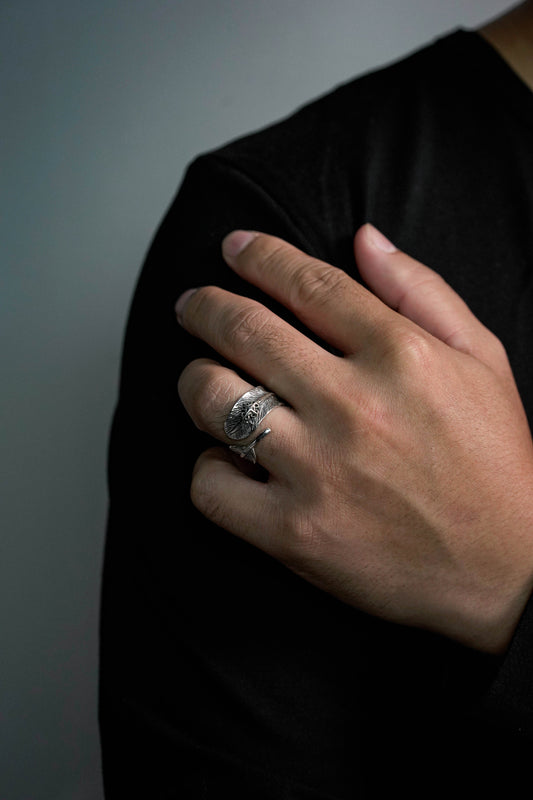 Feather Retro 925 Sterling Silver Ring