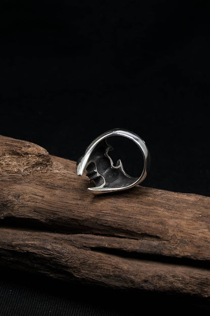 925 Sterling Silver Retro Domineering Fashion Bat Ring