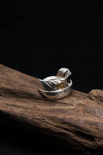 Takahashi Goro 925 Silver Small Feather Ring