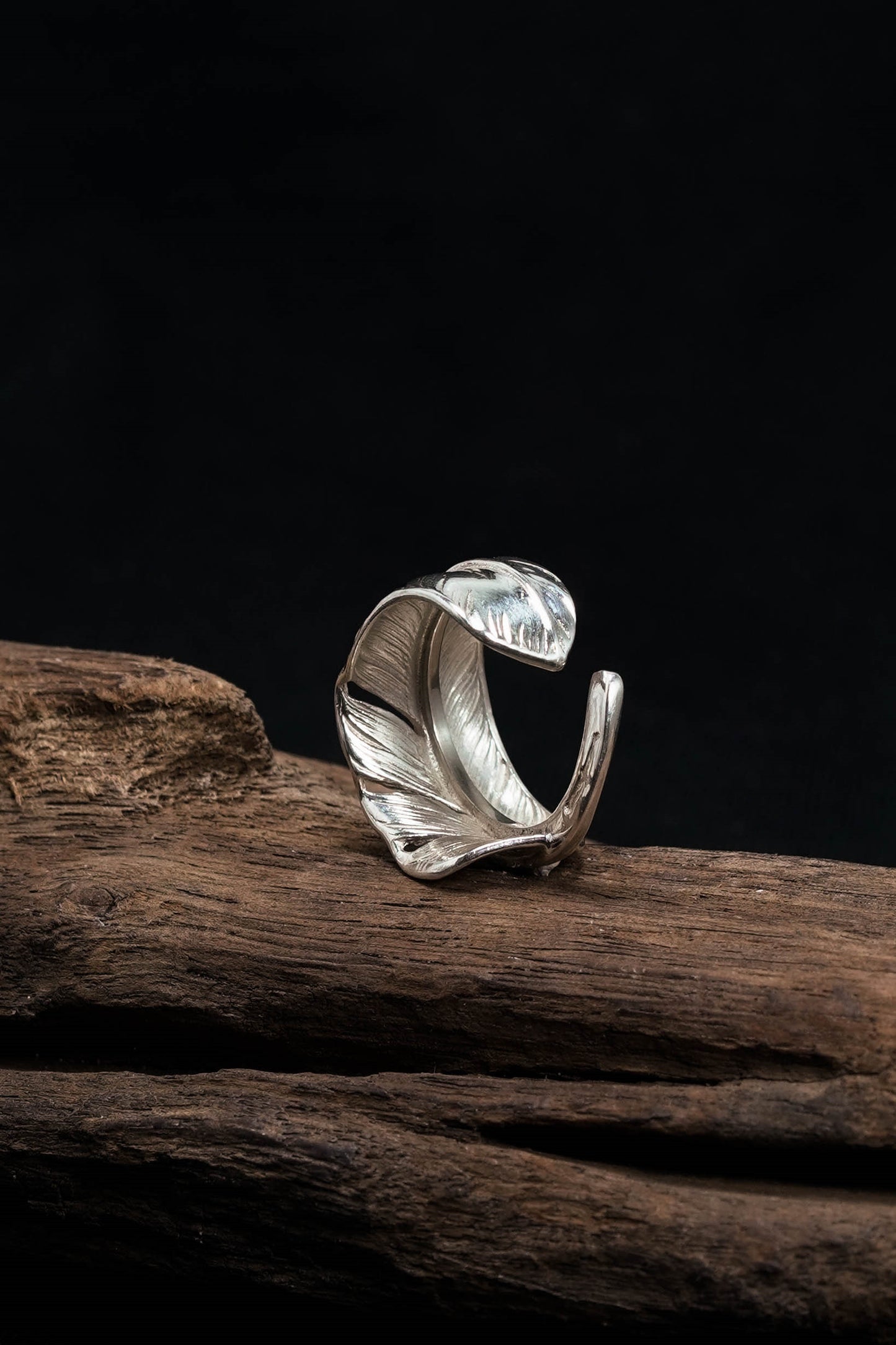 Takahashi Goro 925 Silver Small Feather Ring