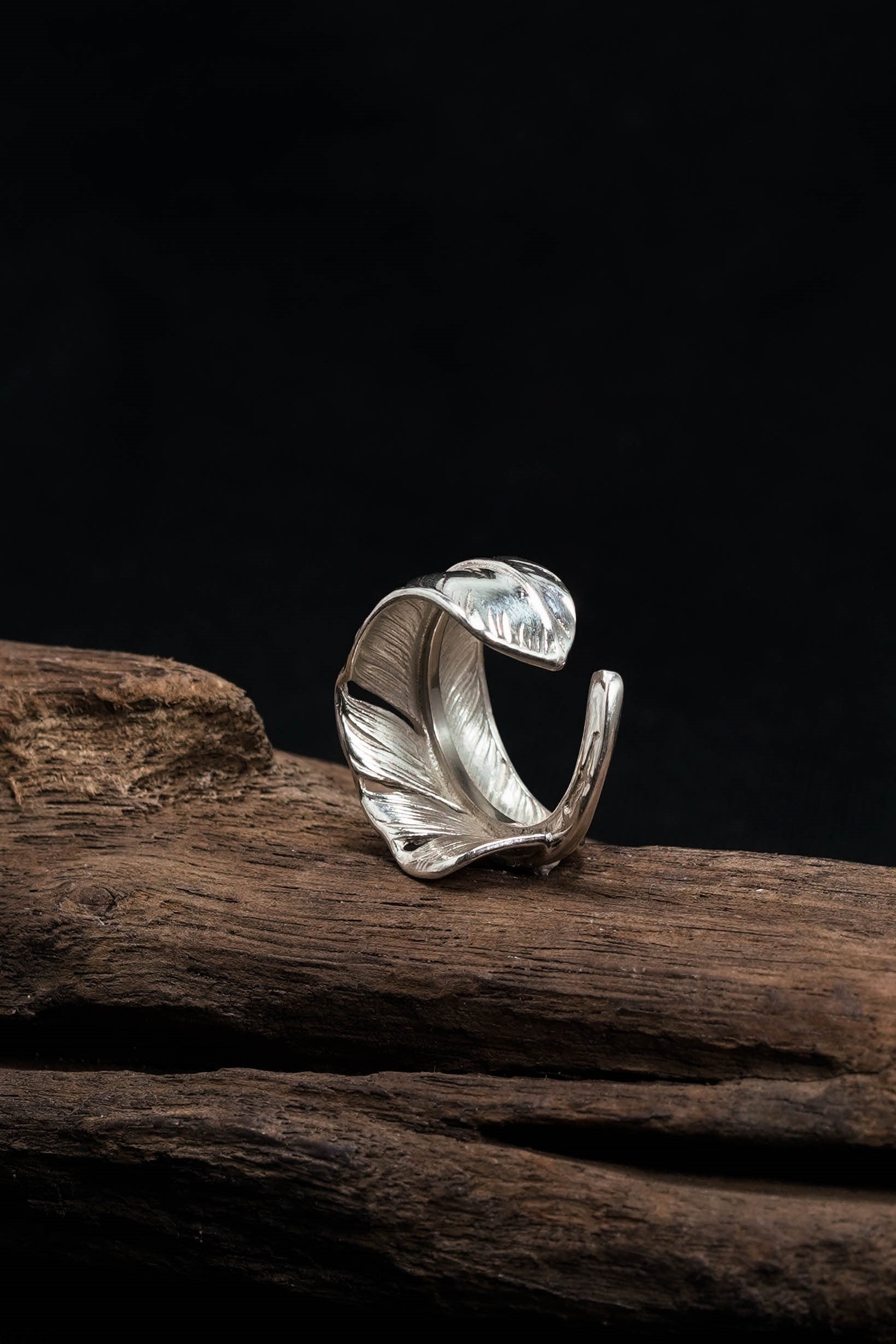 Takahashi Goro 925 Silver Small Feather Ring