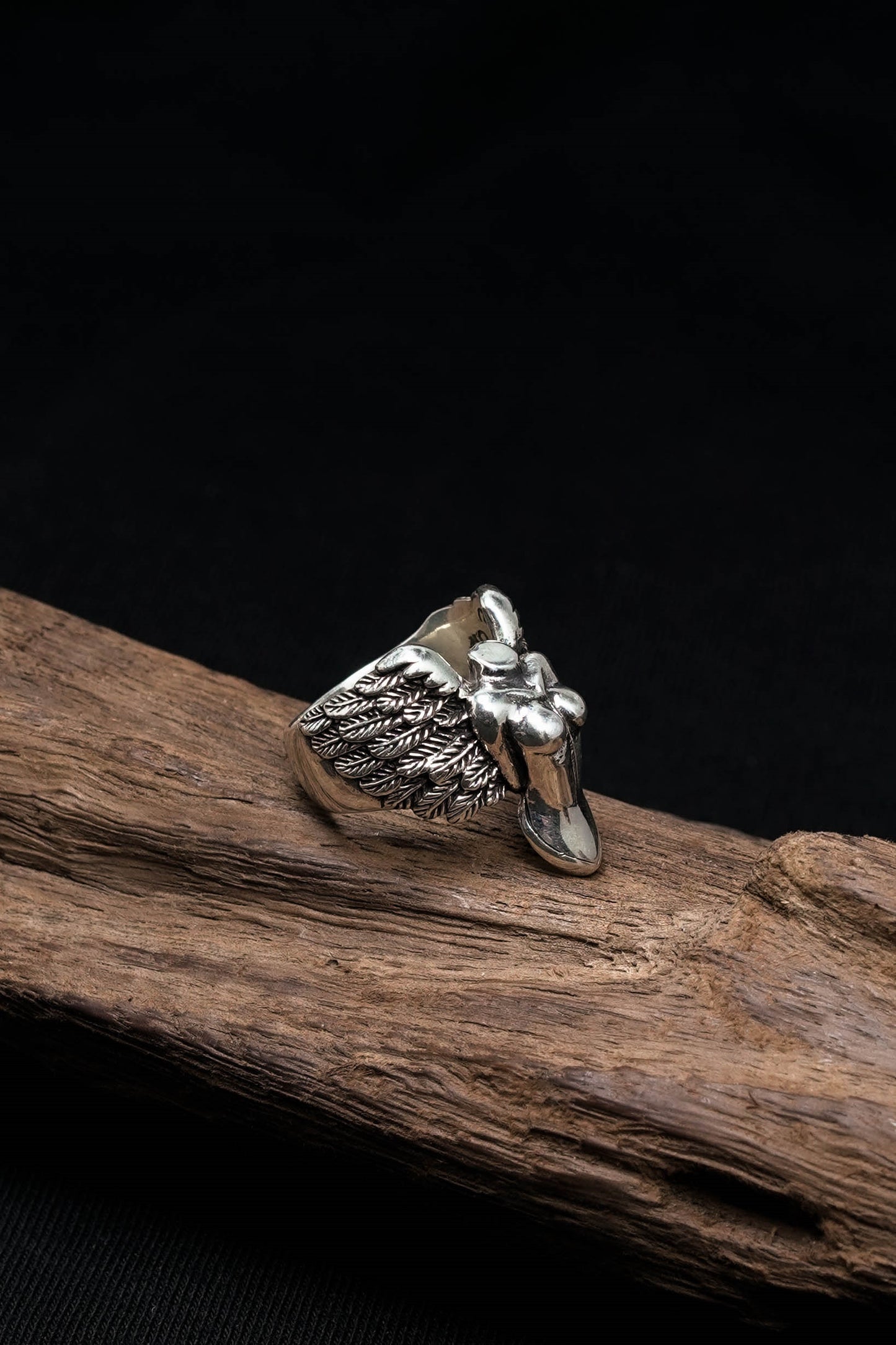 Angle Wings Retro 925 Sterling Silver Ring