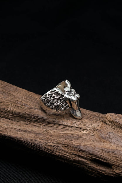 Angle Wings Retro 925 Sterling Silver Ring