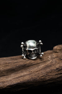 Skull Skeleton Bone 925 Sterling Silver Retro Ring