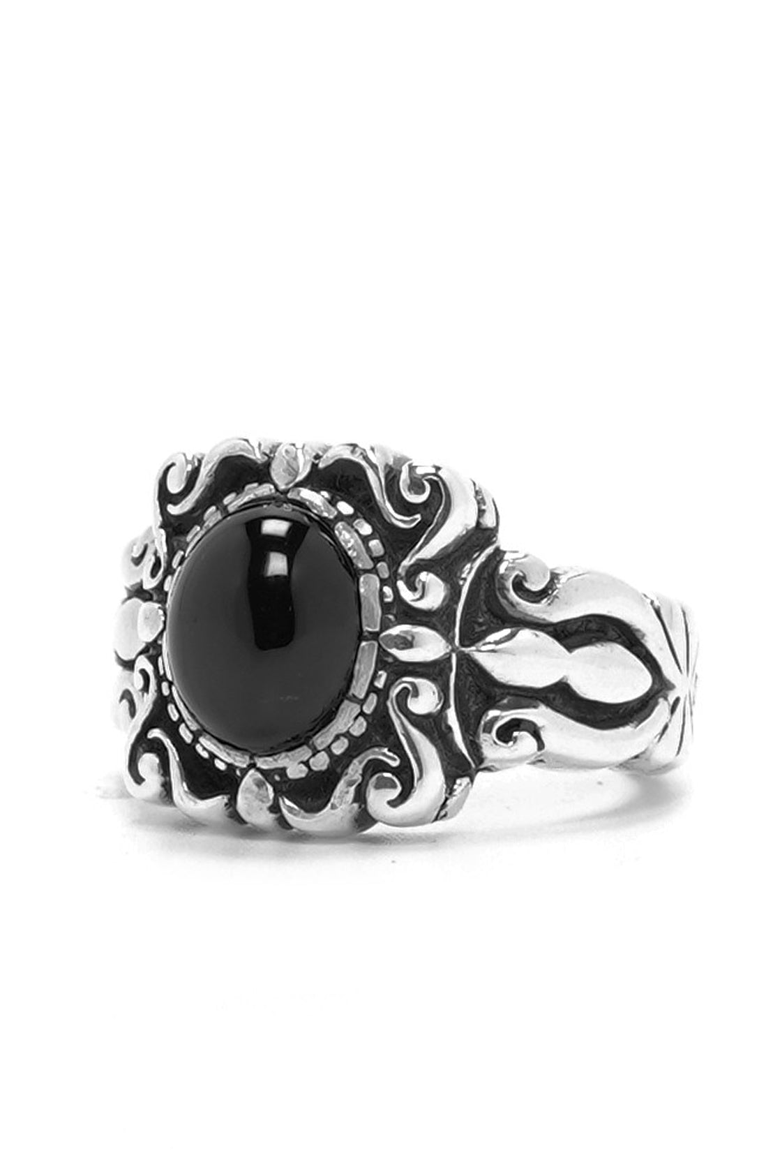 Black Onyx 925 Sterling Silver Retro Ring