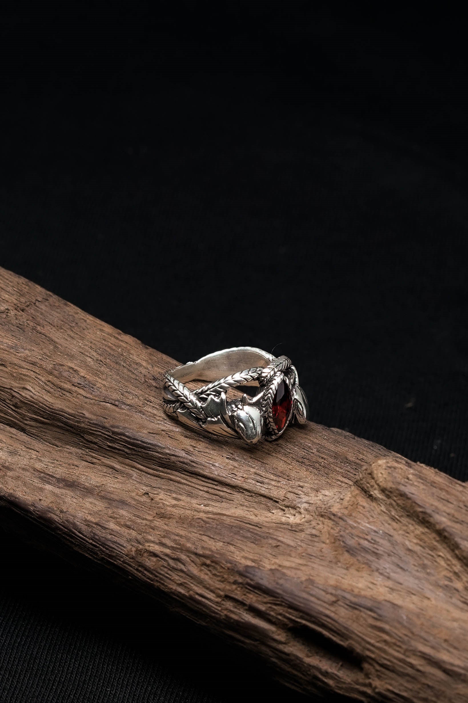 Snakes Retro 925 Sterling Silver Ring