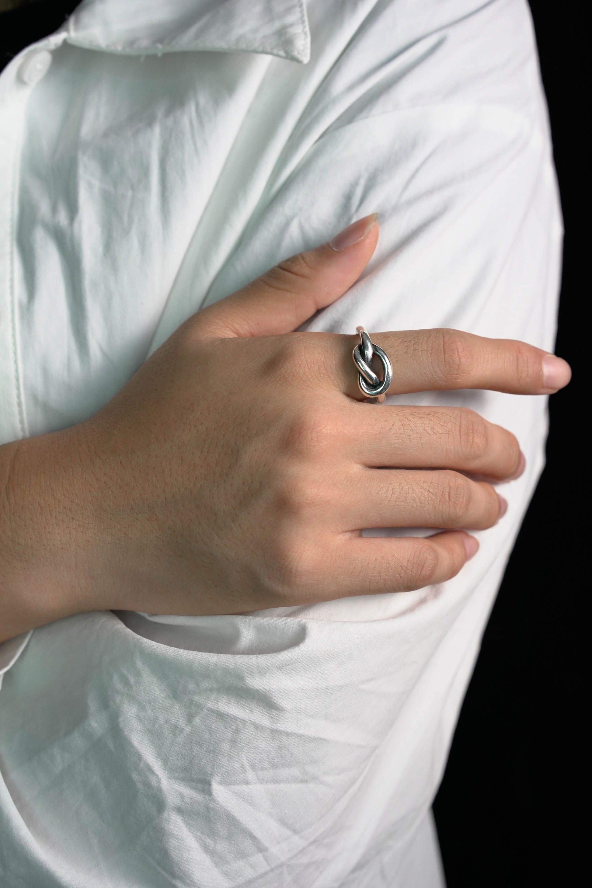 Knot Ring Retro 925 Sterling Silver