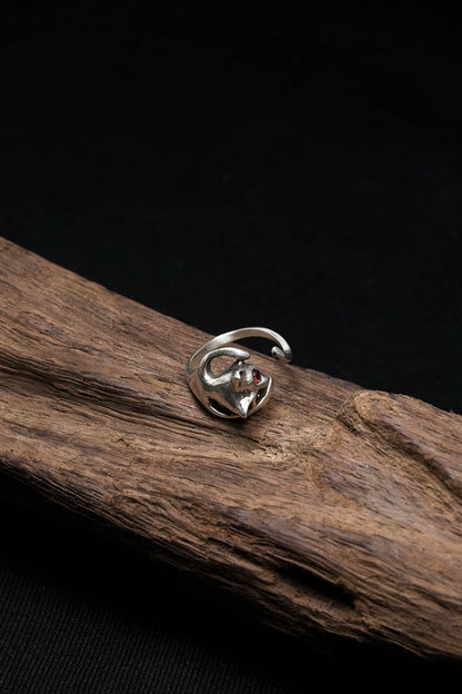 Fox Head Retro 925 Sterling Silver Ring