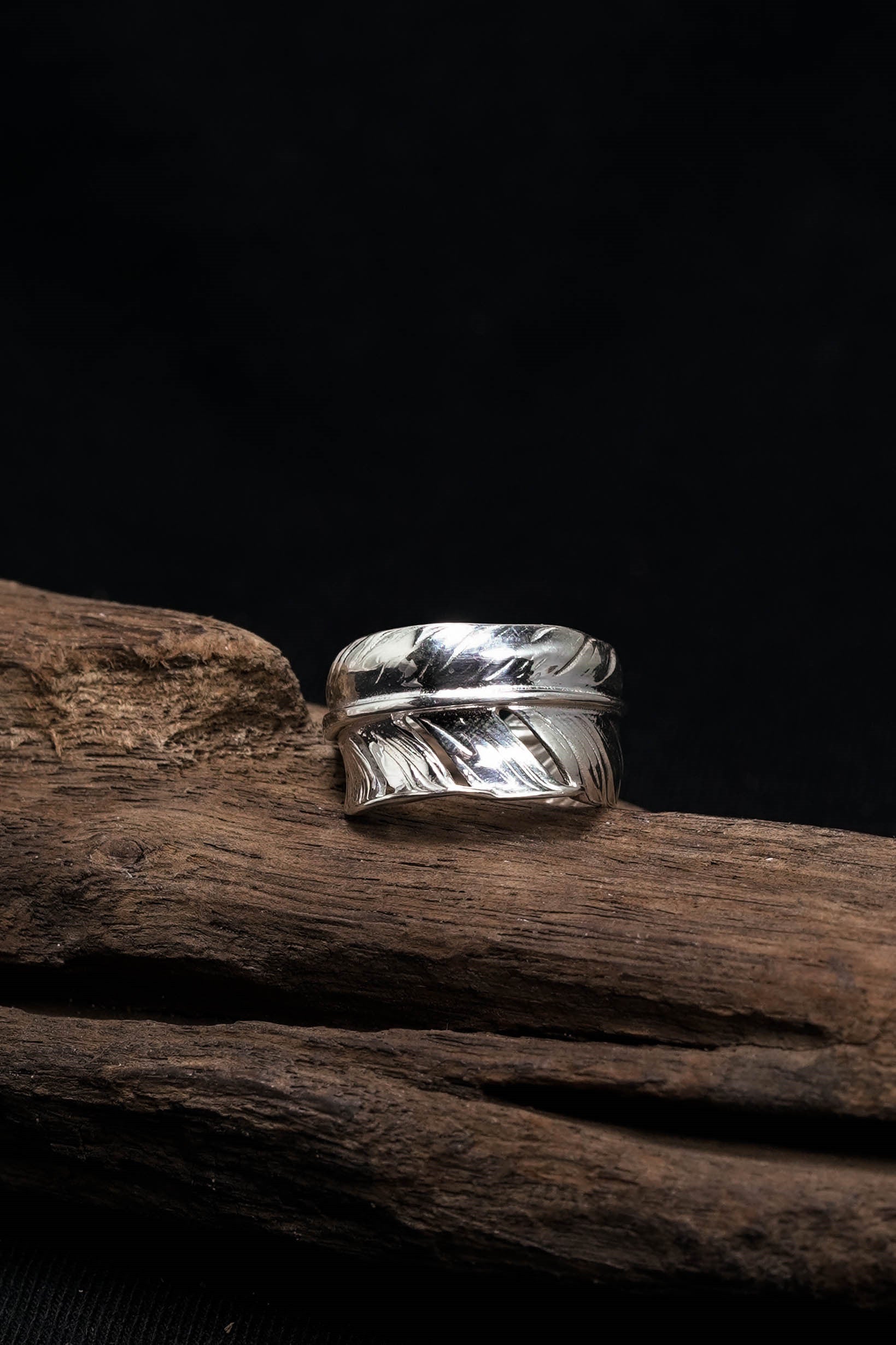 Silver Feather Ring