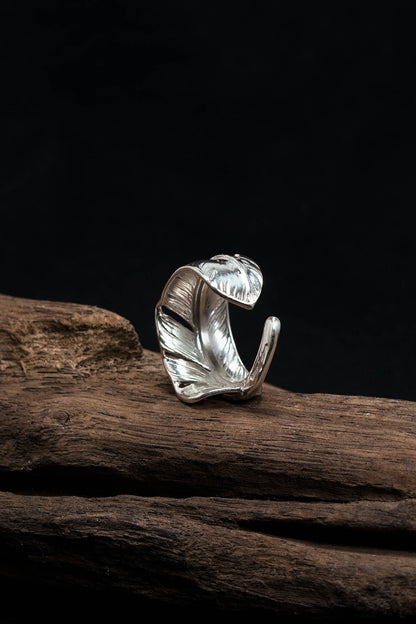 Silver Feather Ring