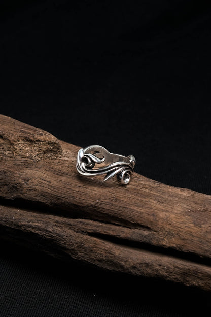Leaf Ring Retro 925 Sterling Silver