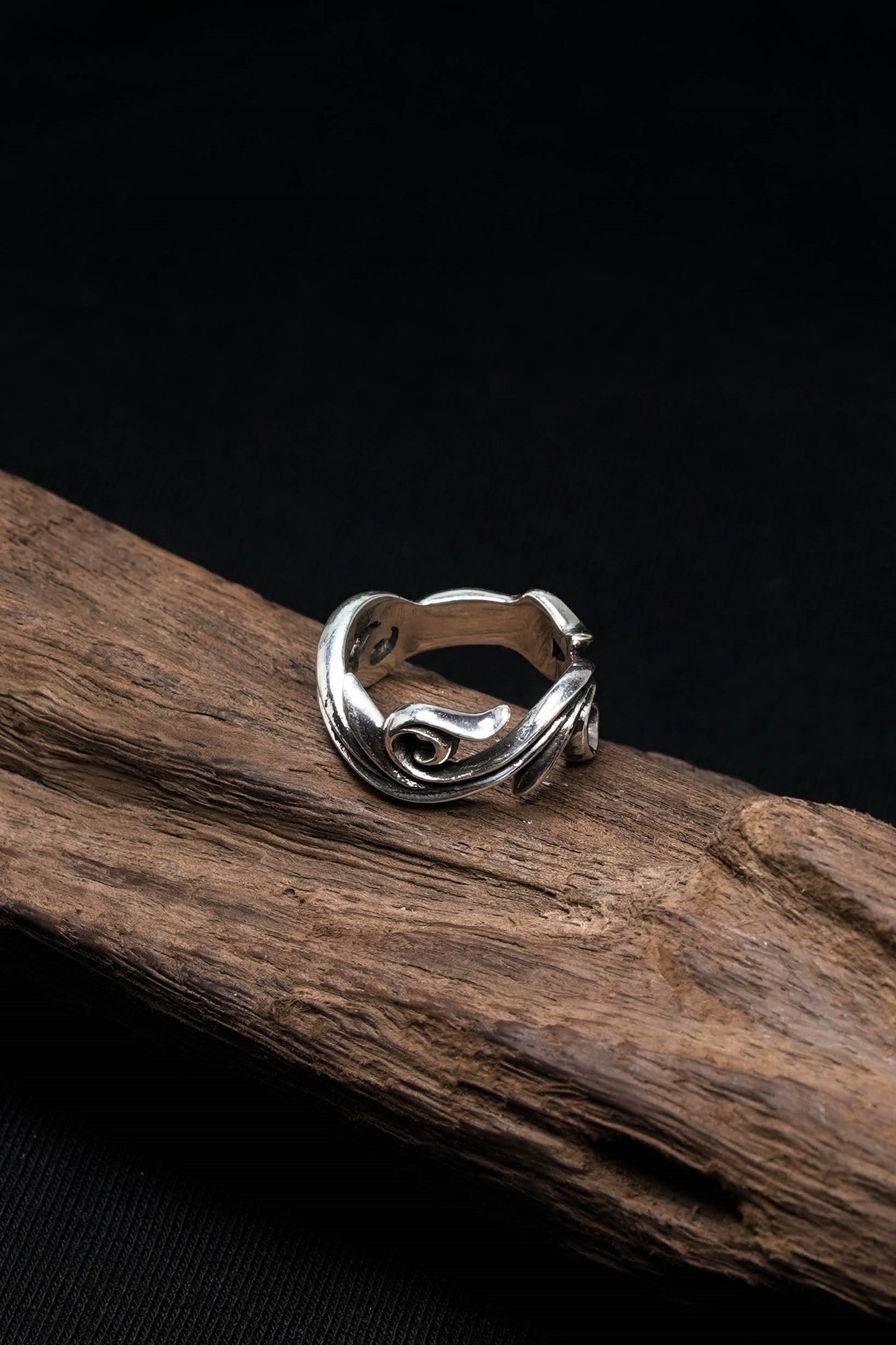 Leaf Ring Retro 925 Sterling Silver