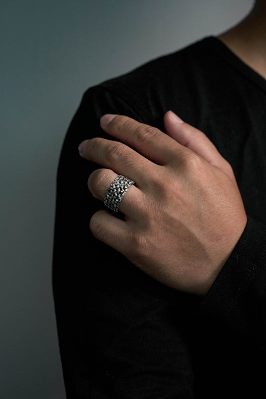 Classic Web Retro 925 Sterling Silver Ring