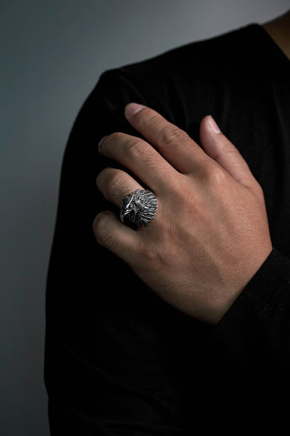 Eagle Head 925 Sterling Silver Retro Ring