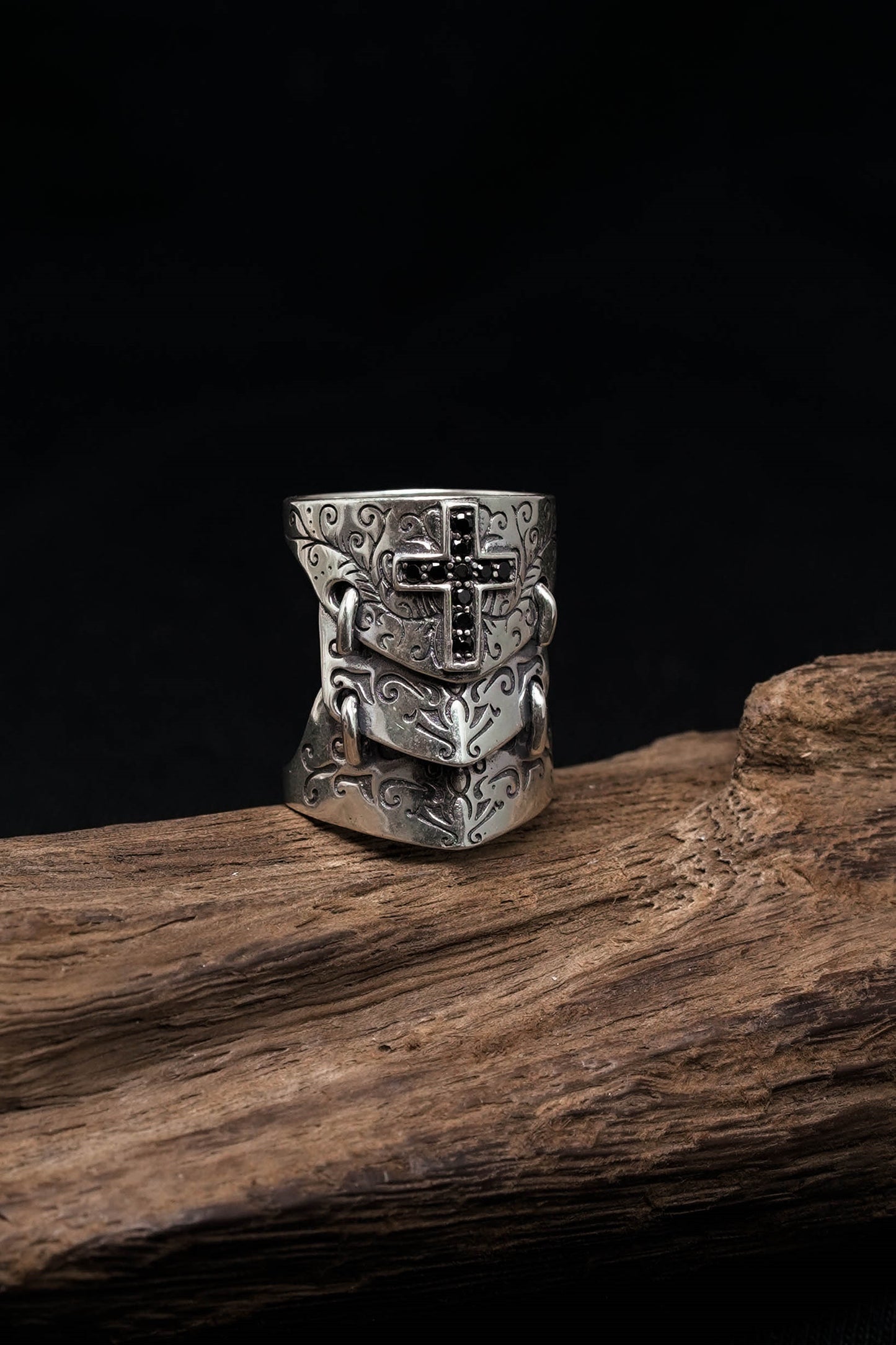 Sterling Silver Retro Spartan Hero Helmet Mask Ring