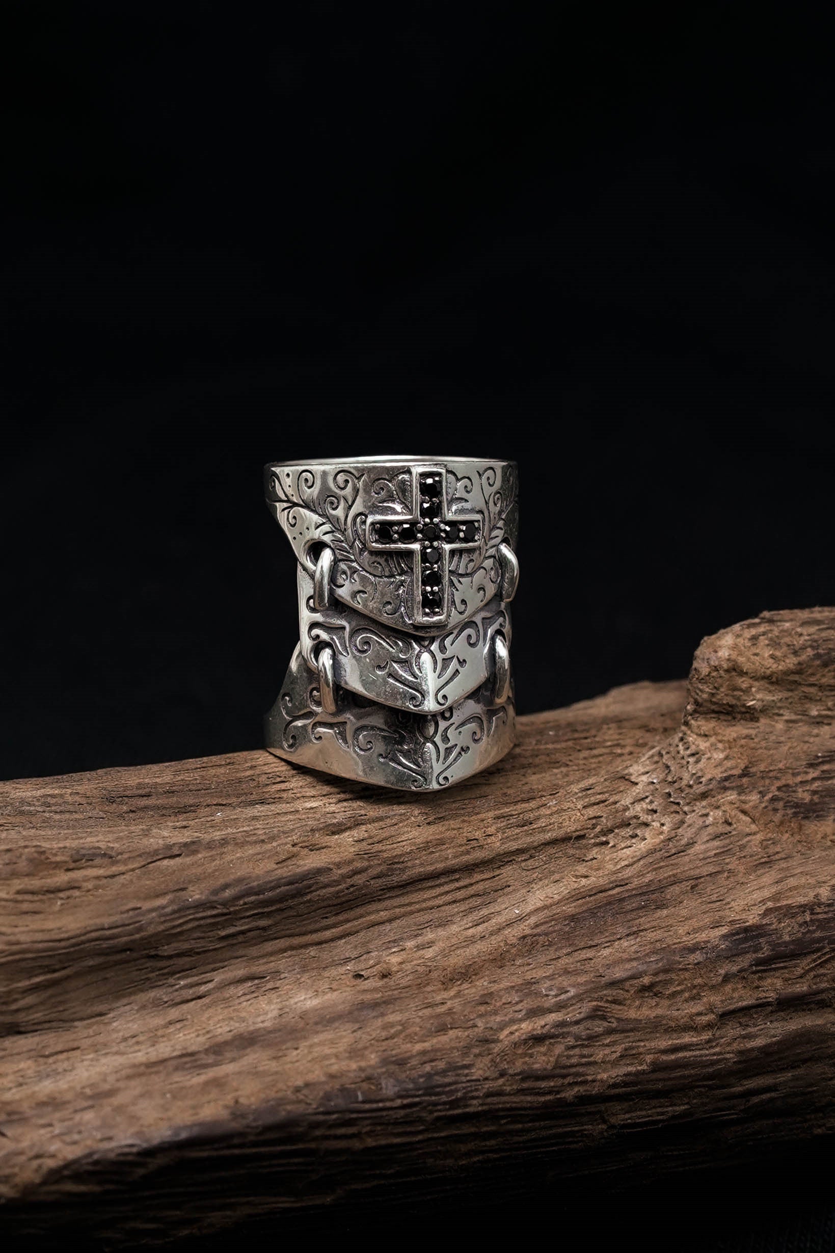 Sterling Silver Retro Spartan Hero Helmet Mask Ring