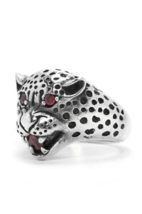 Leopard Head 925 Sterling Silver Retro Ring