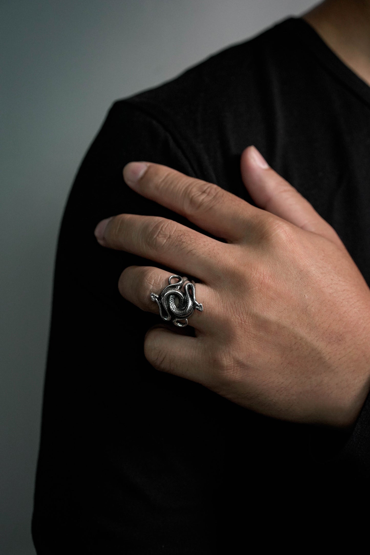 Retro 925 Sterling Silver Snakes Ring