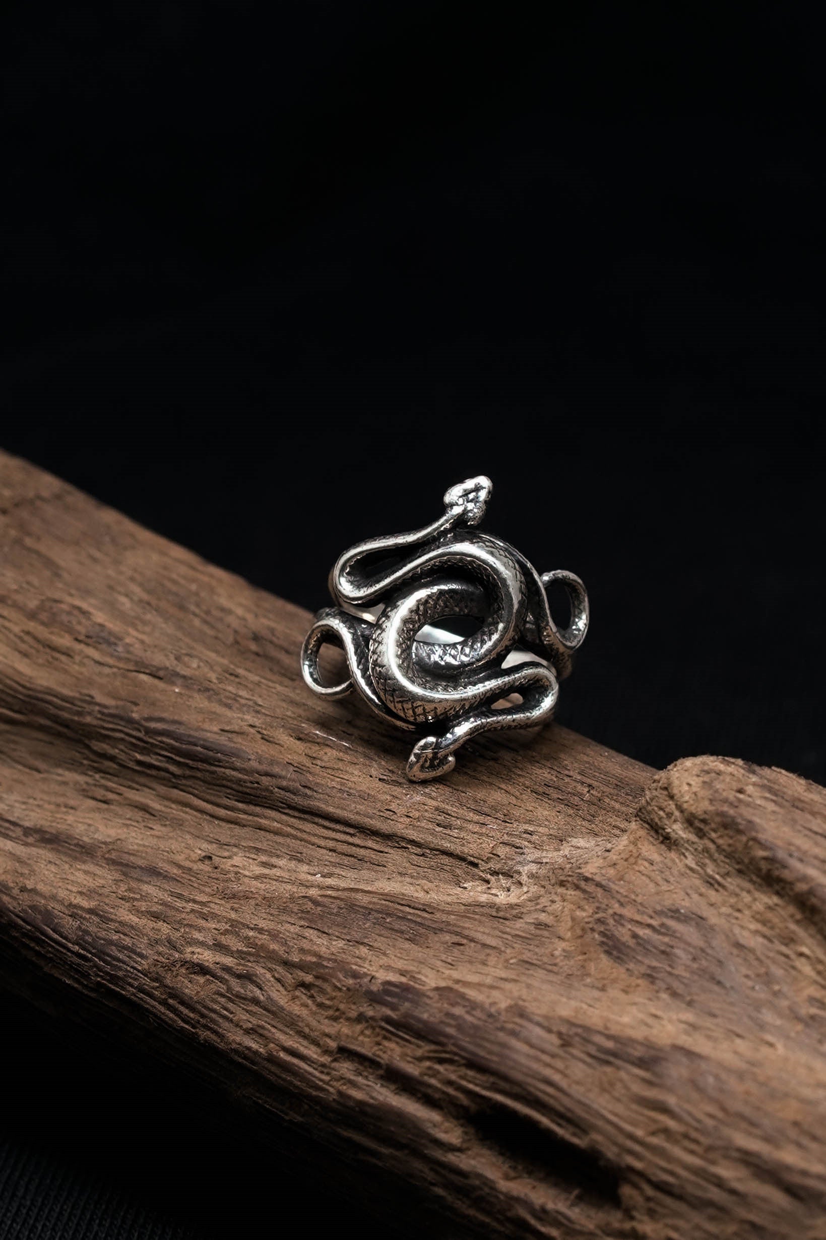 Retro 925 Sterling Silver Snakes Ring